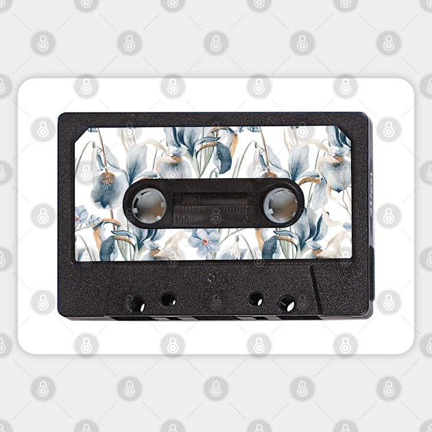 Magnetic Cassette Delicate flowers Magnet by CocoFlower